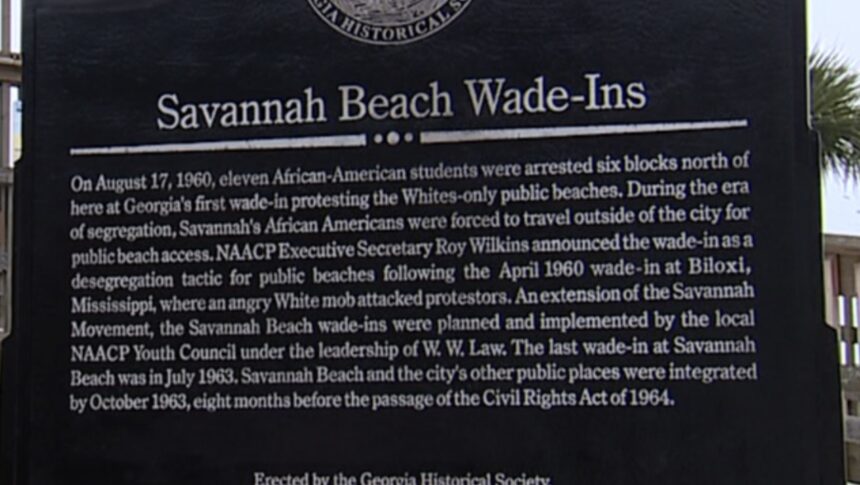 <i>WJCL via CNN Newsource</i><br/>Orange Crush beach party of today would have been unthinkable 65 years ago. African Americans were not allowed on Tybee Beach. Back then