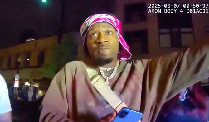 <i>Covington Police Department via CNN Newsource</i><br/>Video from the June 7 arrest of Adam 