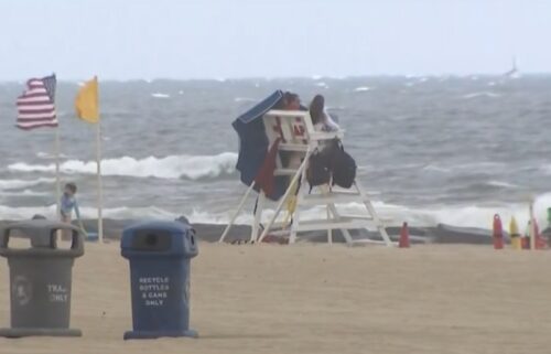 A New Jersey lifeguard who was impaled by an umbrella left a hospital on Thursday and later recounted the terrifying ordeal.