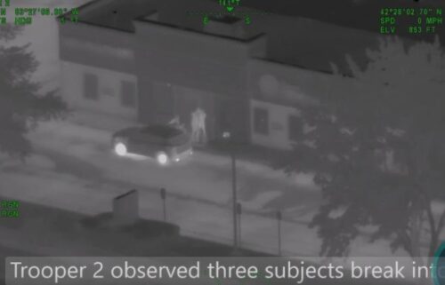 State police provided a video clip of the surveillance and arrest that happened late Wednesday in response to a break-in near 10 Mile Road and Haggerty Road.
