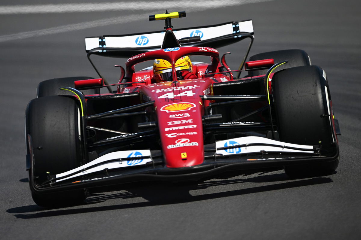 <i>Rudy Carezzevoli/Getty Images via CNN Newsource</i><br/>Lewis Hamilton finished sixth after suffering damage to his car early in the race.