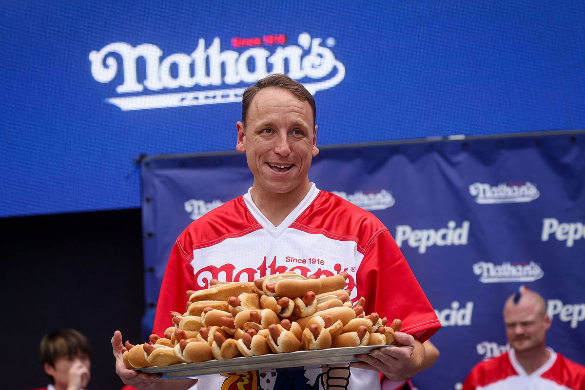 <i>Brendan McDermid/Reuters via CNN Newsource</i><br/>Joey Chestnut