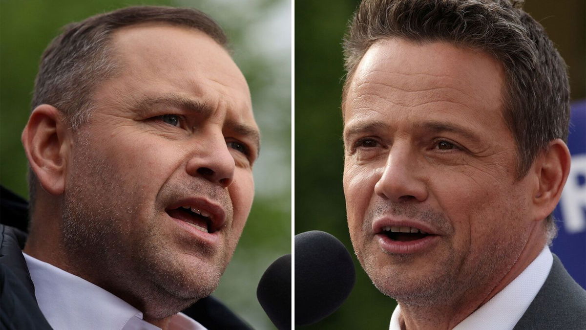 <i>Kacper Pempel/Reuters via CNN Newsource</i><br/>Karol Nawrocki and Rafal Trzaskowski contested a head-to-head run-off election on May 31.