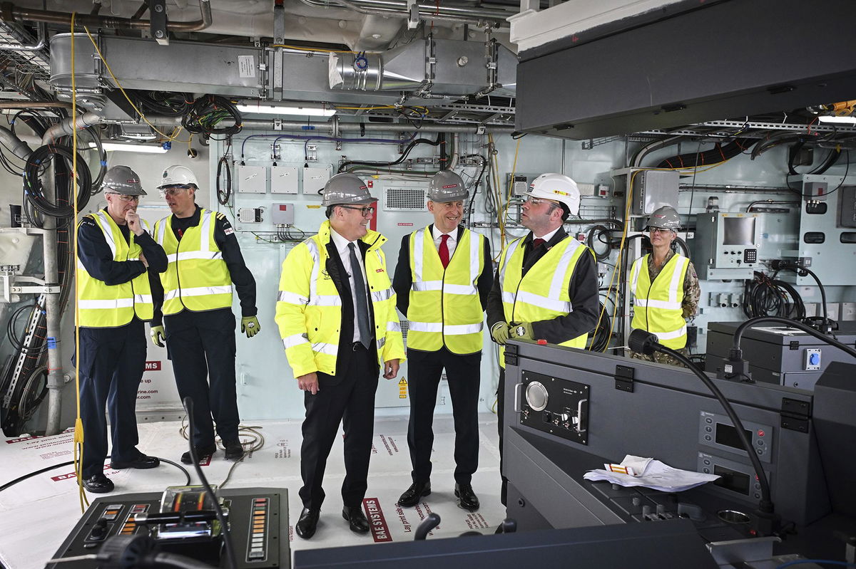 <i>Andy Buchanan/PA/AP via CNN Newsource</i><br/>Starmer Defence Secretary John Healey unveiled a military overhaul in Scotland on June 2.