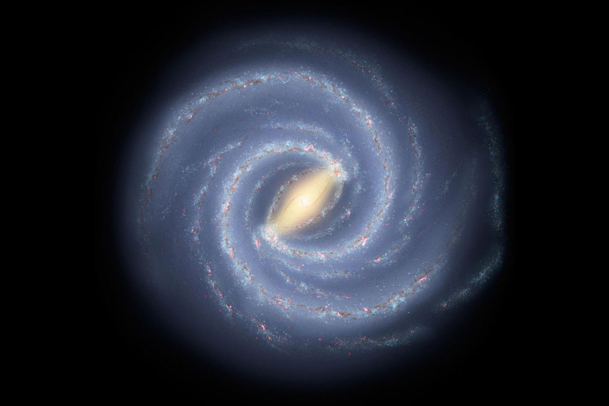 <i>NASA/ESA/STScI via CNN Newsource</i><br/>Three images show different scenarios for how the Milky Way and Andromeda galaxies could interact in the future. At top left