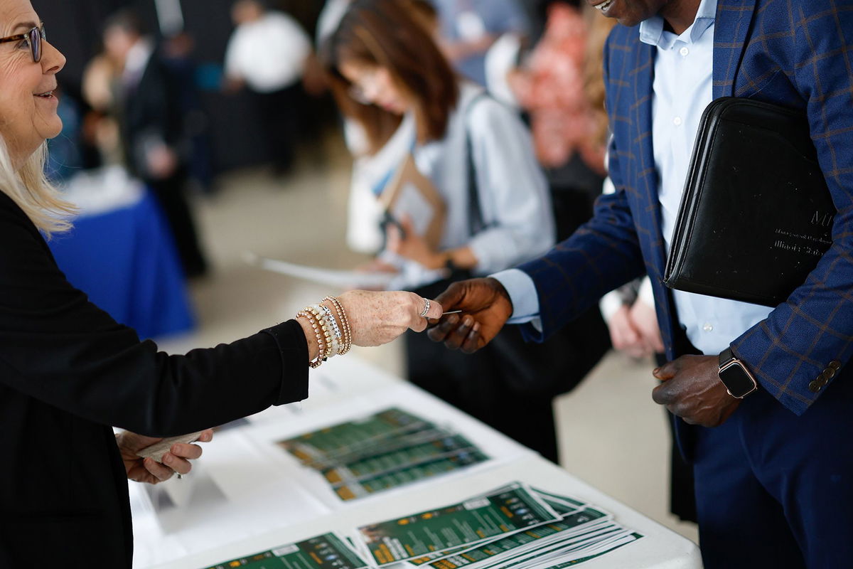 <i>Ting Shen/Bloomberg/Getty Images via CNN Newsource</i><br/>The number of available jobs in the US unexpectedly increased in April