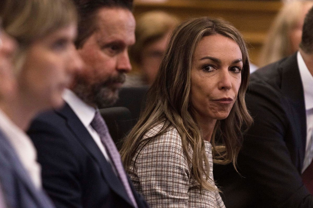<i>Libby O'Neill /The Boston Herald via AP via CNN Newsource</i><br/>Karen Read listens during her murder trial in Norfolk Superior Court in Dedham