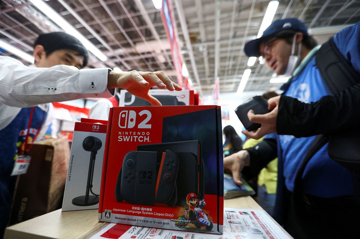 <i>Issei Kato/Reuters via CNN Newsource</i><br/>Nintendo Switch 2 gaming devices are stored on the day Nintendo starts selling the new consoles globally