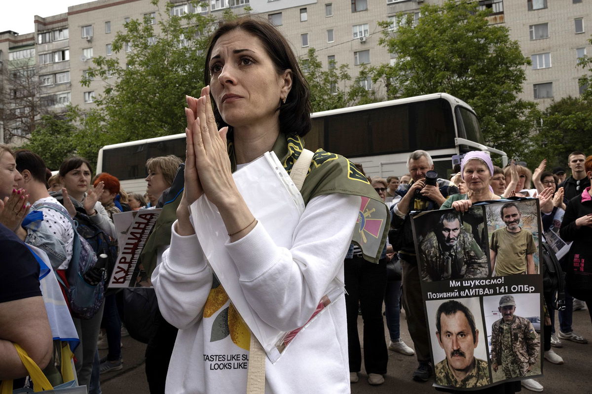 <i>Paula Bronstein/Getty Images via CNN Newsource</i><br/>During a prisoner swap in May