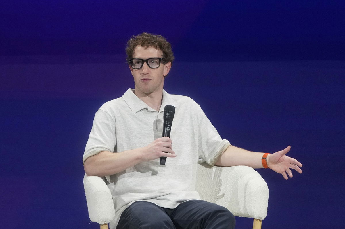 <i>Jeff Chiu/AP via CNN Newsource</i><br/>Meta Founder and CEO Mark Zuckerberg speaks at LlamaCon 2025