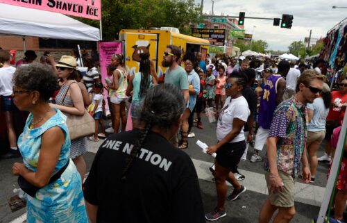 Crowds gather along Welton Street in Five Points for the Juneteenth Music Festival on June 17