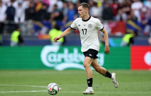 Wirtz dribbles during the recent Nations League match between Germany and France.