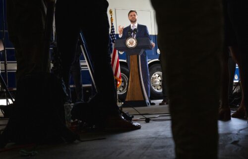 Vice President JD Vance speaks to the press following a tour of the multiagency Federal Joint Operations Center at the Wilshire Federal Building on June 20 in Los Angeles