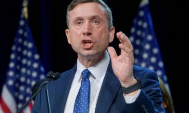 Democratic National Committee chairman Ken Martin speaks after winning the vote at the Democratic National Committee winter meeting at the Gaylord National Resort and Convention Center in National Harbor