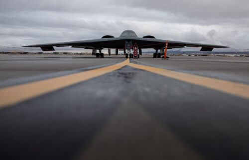 A B-2 Spirit Bomber is seen in Nevada on January 23.