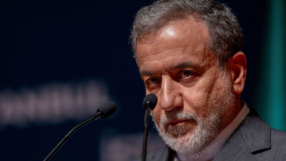 <i>Umit Bektas/Reuters via CNN Newsource</i><br/>Iranian Foreign Minister Abbas Araqhchi looks on during a press conference in Istanbul