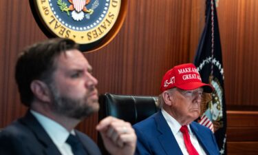 President Donald J. Trump and Vice President JD Vance are pictured in The Situation Room on June 21.