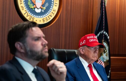 President Donald J. Trump and Vice President JD Vance are pictured in The Situation Room on June 21.