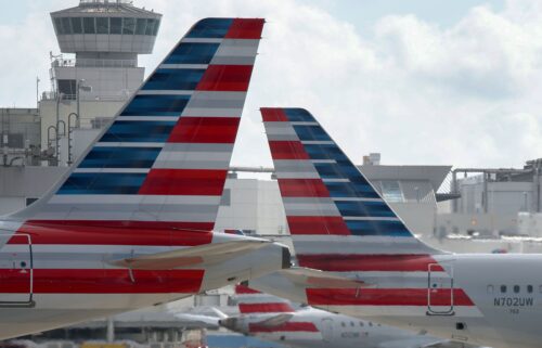 American Airlines planes on the tarmac at Miami International Airport on February 19.