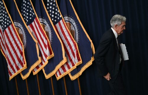 Federal Reserve Chair Jerome Powell leaves after a news conference on May 7. New economic projections from Fed policymakers could show they expect to lower rates at least once this year — and it will likely be because of bad news