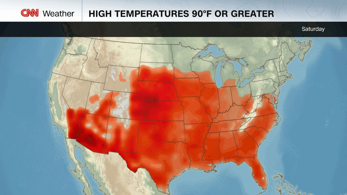 <i>CNN Weather via CNN Newsource</i><br/>The first of two rounds of extreme heat is underway for parts of the eastern half of the United States