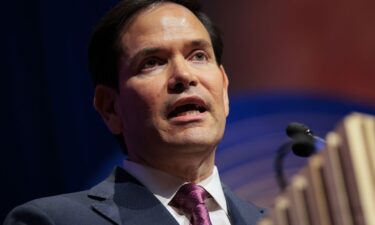 US Secretary of State Marco Rubio speaks during the American Compass New World Gala at the National Building Museum on June 3