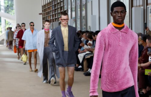 Models walk Gucci's spring-summer 2025 runway show at Milan Fashion Week Men's in June 2024.