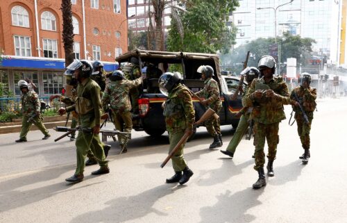 Police dispersed peaceful protesters in Kenya's capital of Nairobi on Wednesday.