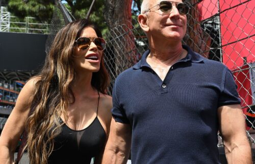 Jeff Bezos and Lauren Sánchez shown here at the F1 Grand Prix of Monaco