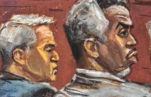 Combs listens to the cross-examination of Casandra "Cassie" Ventura on May 15.