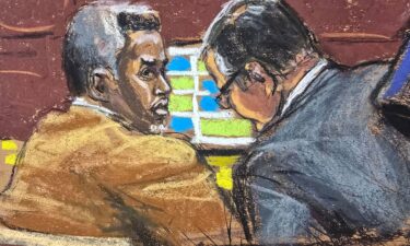 Sean "Diddy" Combs and his defense lawyer Marc Agnifilo during Combs' sex trafficking trial in New York City on June 24 in this courtroom sketch.