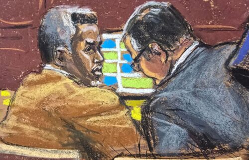 Sean "Diddy" Combs and his defense lawyer Marc Agnifilo during Combs' sex trafficking trial in New York City on June 24 in this courtroom sketch.