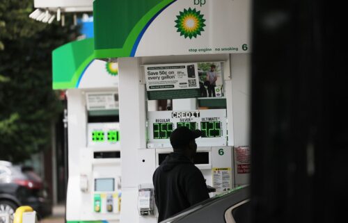 A person pumps gas at a BP gas station in June 2023 in Brooklyn.