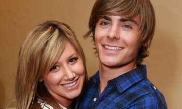 Ashley Tisdale and Zac Efron at Disney's 'High School Musical 3: Senior Year' Ultimate Fan Pep Rally in Hollywood in 2008.