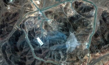 A satellite view shows an overview of Fordow underground complex