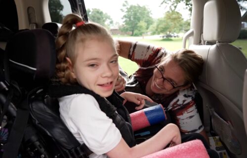 Courtney Leader takes her daughter Cyrina to weekly therapy sessions