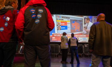 People wait for election results on November 5