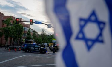 An Israeli flag was displayed in Boulder