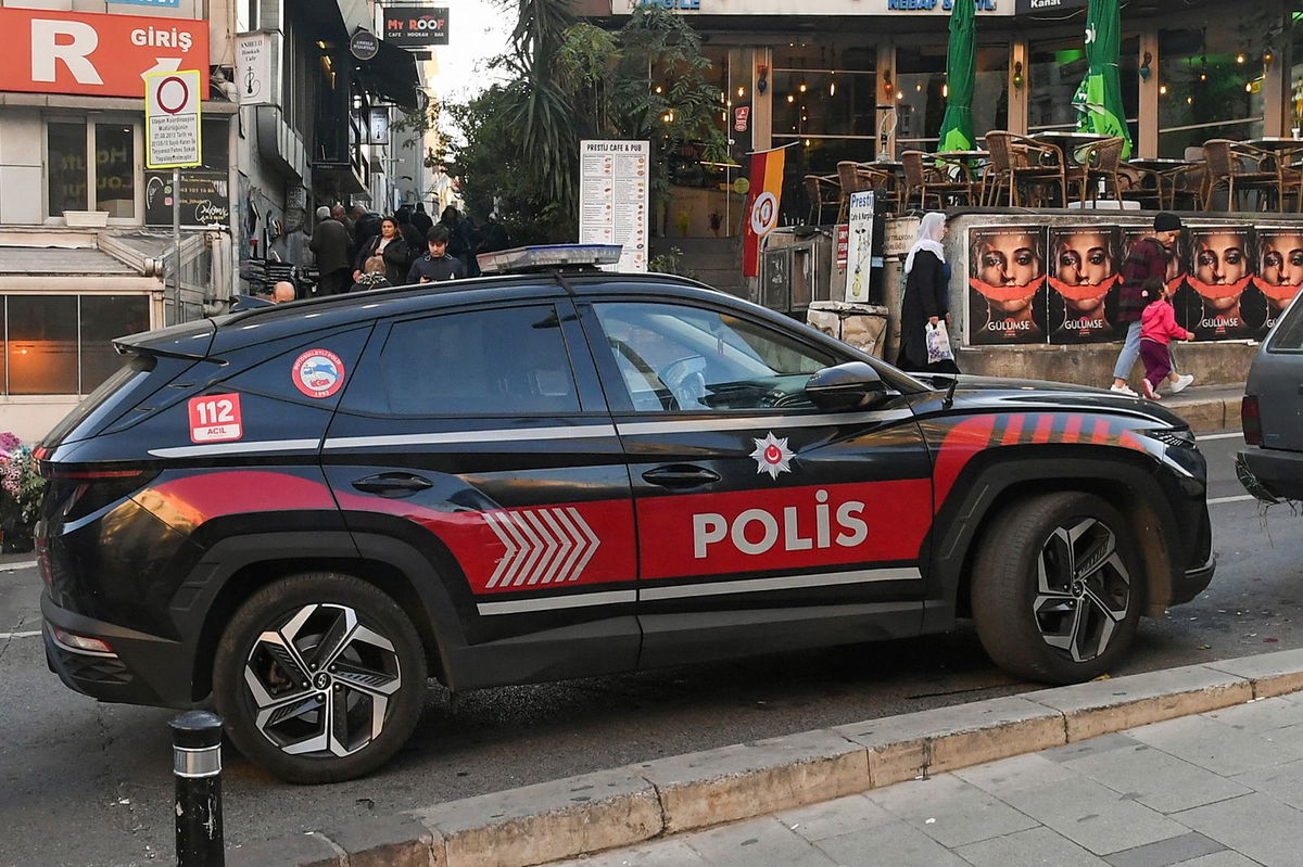 <i>Lionel Urman/Abaca Press/SIPAPRE/Sipa/AP via CNN Newsource</i><br/>A Turkish police car in the city of Istanbul in October 2024. Turkish police detained at least four cartoonists on June 30 accused of drawing and distributing a cartoon that authorities and protesters say is a depiction of the Prophet Mohammed and Moses.