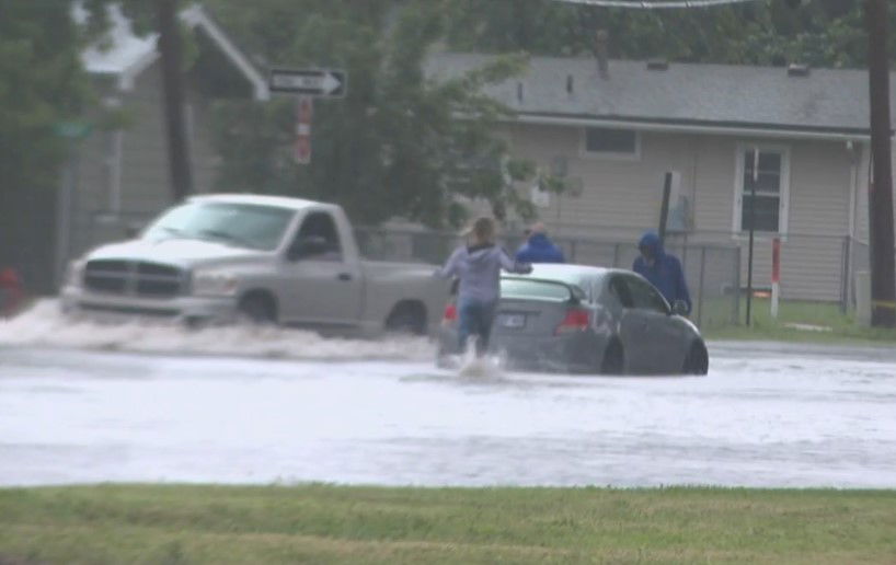 <i>KAKE via CNN Newsource</i><br/>Streets in Valley Center turned into rivers Tuesday as heavy rain swept across Sedgwick County