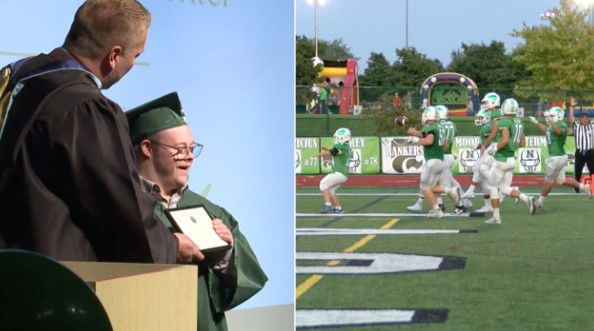 <i>WXYZ via CNN Newsource</i><br/>Eight years after scoring a memorable touchdown at Novi High School