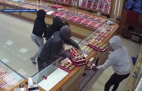 A search is on for a group of people who robbed $1 million worth of items from a jewelry store