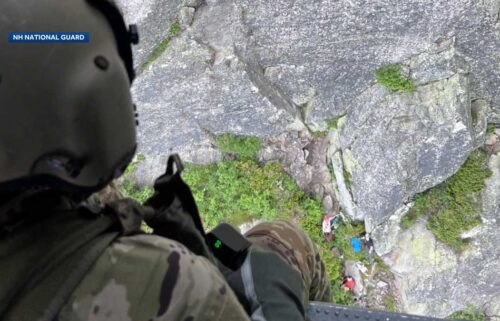 A rock climber was rescued by a New Hampshire Army National Guard helicopter after falling about 60 feet on Mount Washington