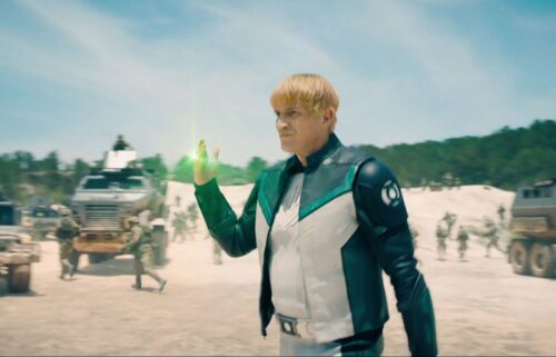Nathan Fillion playing the Green Lantern Guy Gardner