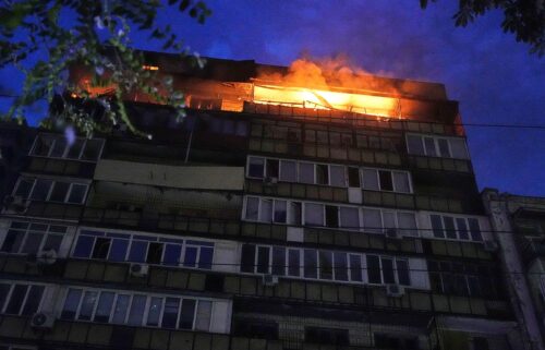 Nadiya Voitsehivkya's brother in law was injured in the Russian attack on Kyiv on Thursday. She said he was taken to the hospital with cuts and broken ribs after getting crushed by debris.