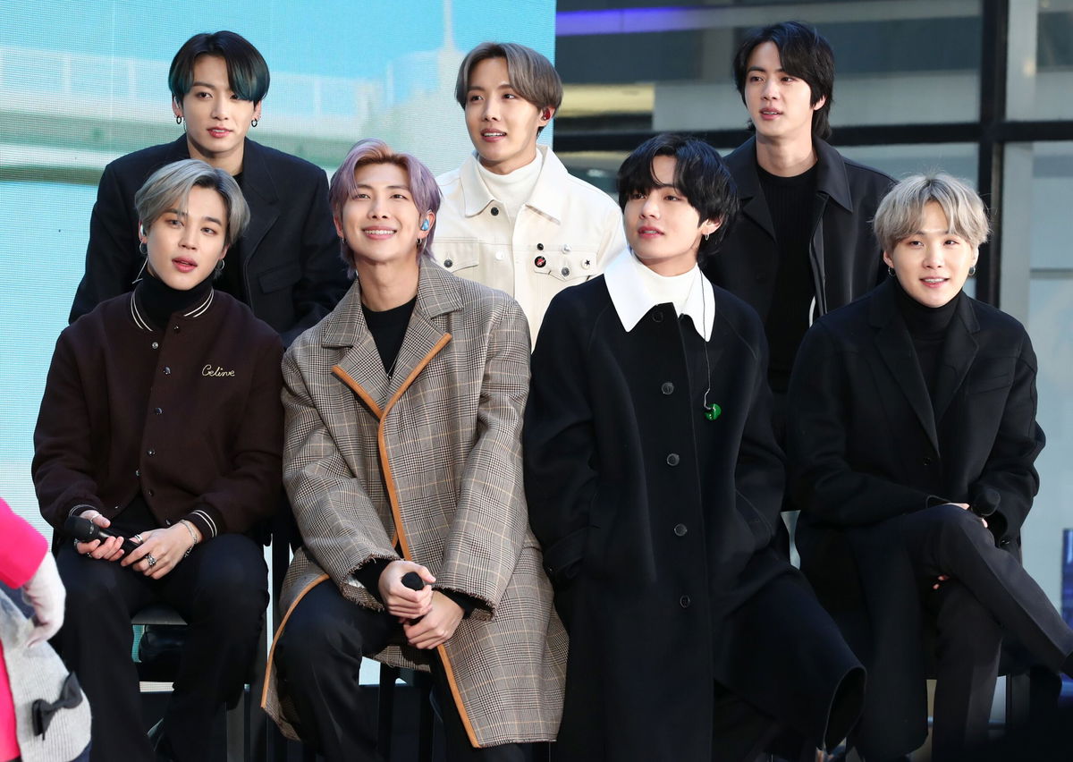 <i>Cindy Ord/WireImage/Getty Images via CNN Newsource</i><br/>The members of K-pop group BTS visit the