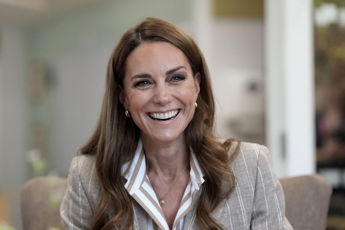 <i>Stefan Rousseau/Getty Images via CNN Newsource</i><br/>The Princess of Wales smiles during a visit to the RHS' Wellbeing Garden at Colchester Hospital on July 2.