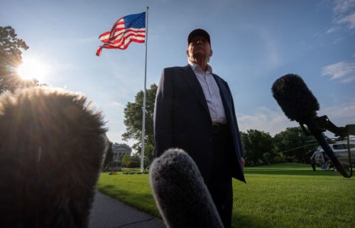 Speaker of the House Mike Johnson speaks to the press on Capitol Hill on Wednesday.