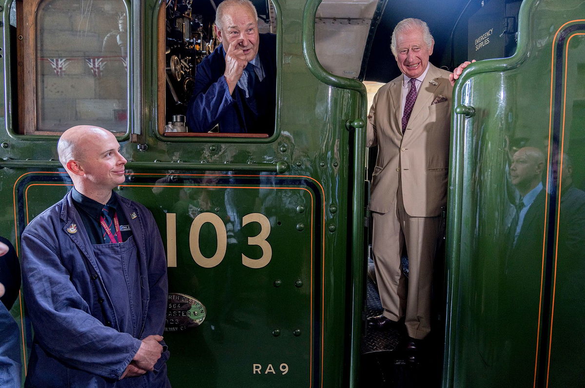 <i>Matthew Fearn/PA Images/Getty Images via CNN Newsource</i><br/>The royal train has been housed at Wolverton
