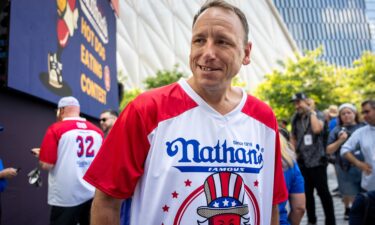 Miki Sudo celebrates her 11th Nathan’s Famous International Hot Dog Eating Contest title on Friday.
